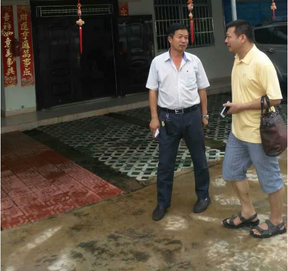 建设银行海口绿色家园支行林聪行长一行到三亚公司调查信贷情况
